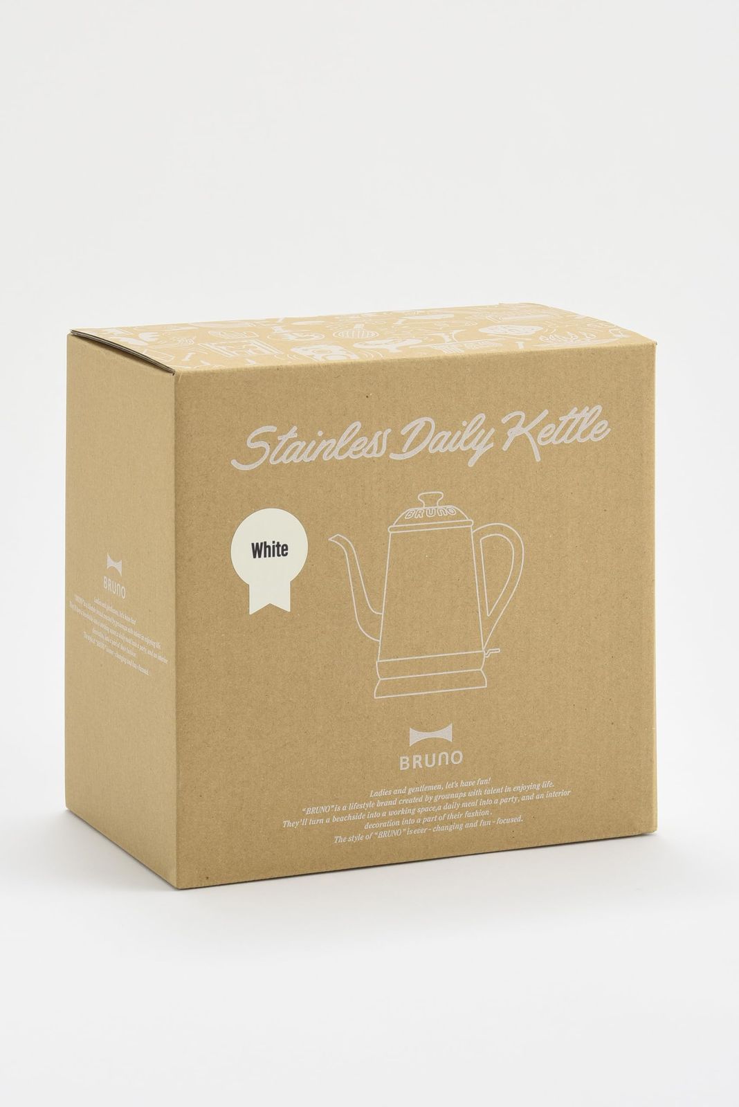 BRUNO ブルーノ ケトル 電気 電気ケトル 最大容量 1.0L 自動電源オフ 空焚き防止 一人暮らし かわいい ステンレスデイリーケトル ホワイト 白 BOE072-WH WWW_KANDAIZUMI_COM