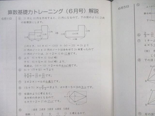 SAPIX 小6 サピックス 算数 基礎力トレーニング(61Sｰ01～12) 通年