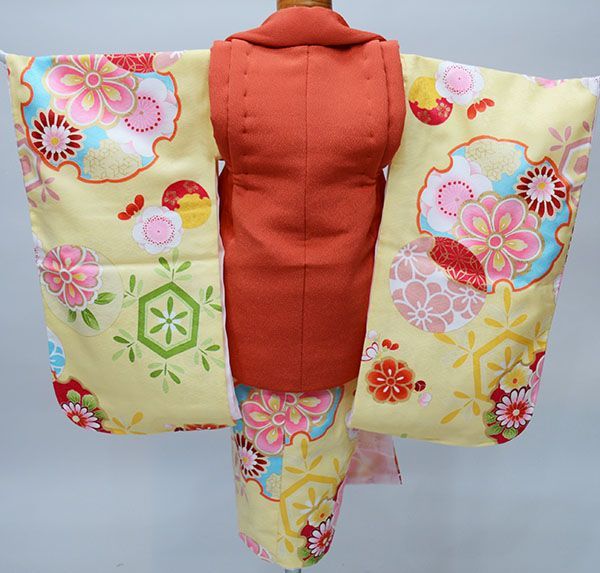 七五三 三歳 女児 被布着物フルセット NO34382 七五三 三歳 三才 女児