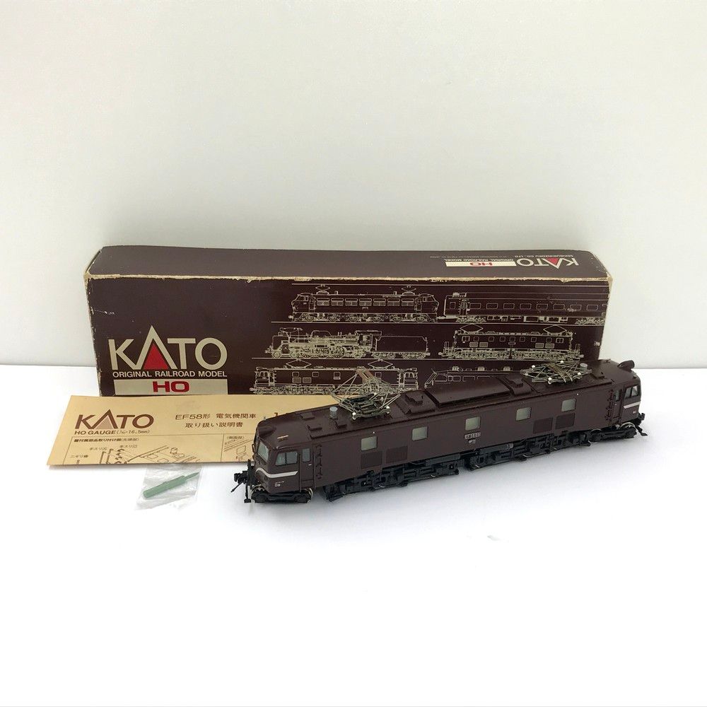 ♪KATO 関水金属 1-302 EF58 チャ HOゲージ 鉄道模型 外箱スレ 汚れ有 モーター ライト 済み