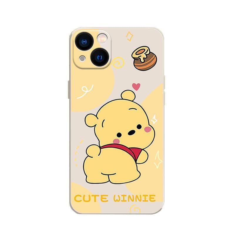 新品　iphone13mini 用 スマホケース くまのプーさん iphone 13 mini 用 ケース ハニー ホワイト アンチ指紋 プーさん iphone 13 MINI シリカゲル 柔らかい殻 黄色ではない 良いタッチ 傷つき防止 薄型 ソ