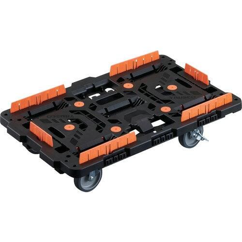 2営業日で発送 TRUSCO トラスコ中山 TRUSCO 連結式樹脂製平台車 ビートル 700X450 自在5輪 内2輪ストッパー付 柵付 BT700KJ5S2E100 8000
