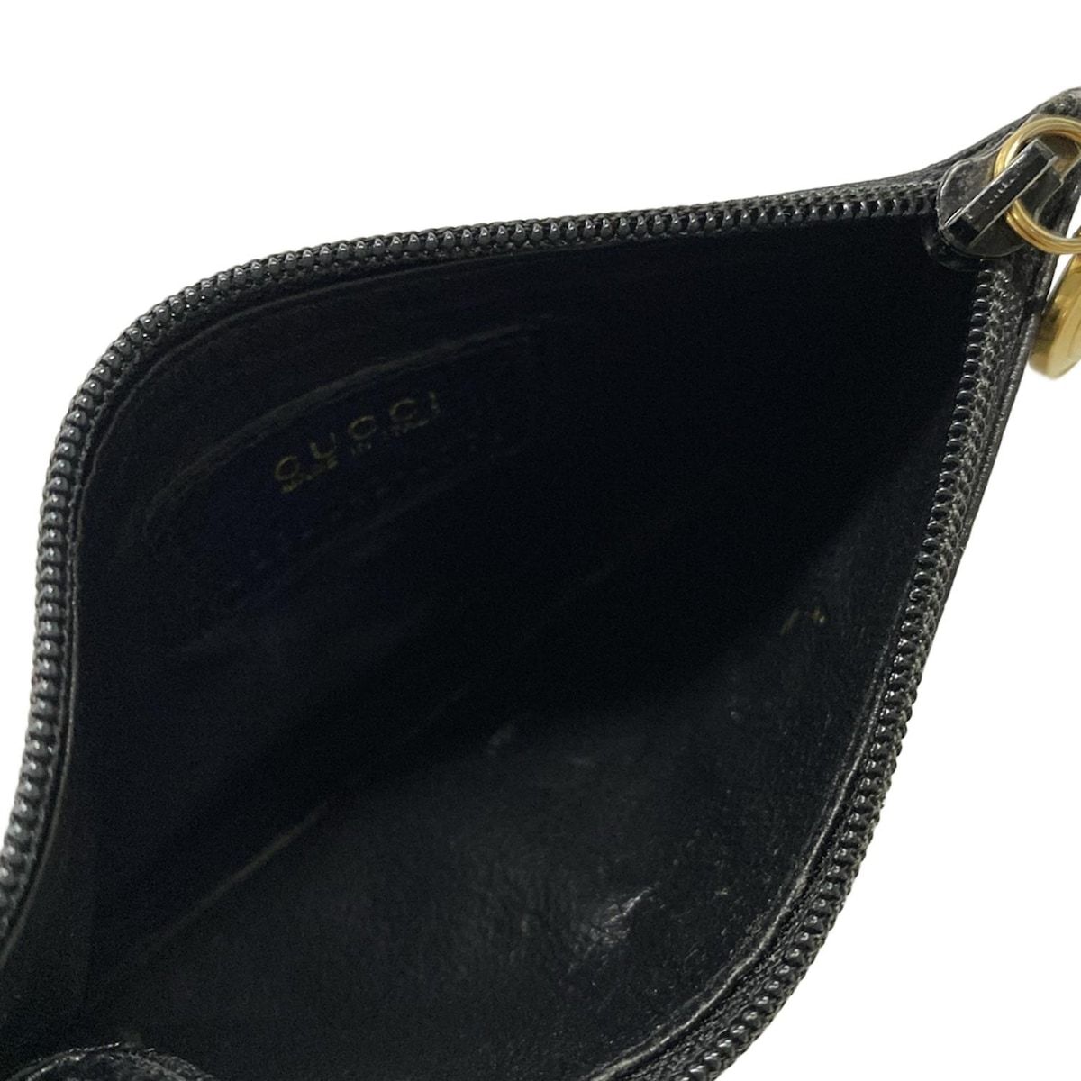 GUCCI(グッチ) コインケース - 0332043 黒 キーリング付き