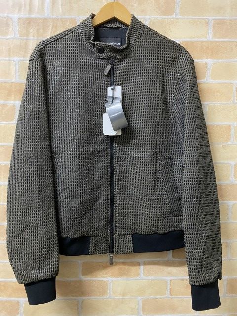 中古】 ﾀｸﾞ付 EMPORIO ARMANI ｴﾝﾎﾟﾘｵｱﾙﾏｰﾆ ﾚｻﾞｰｼﾞｬｹｯﾄ 91R46P 91P37