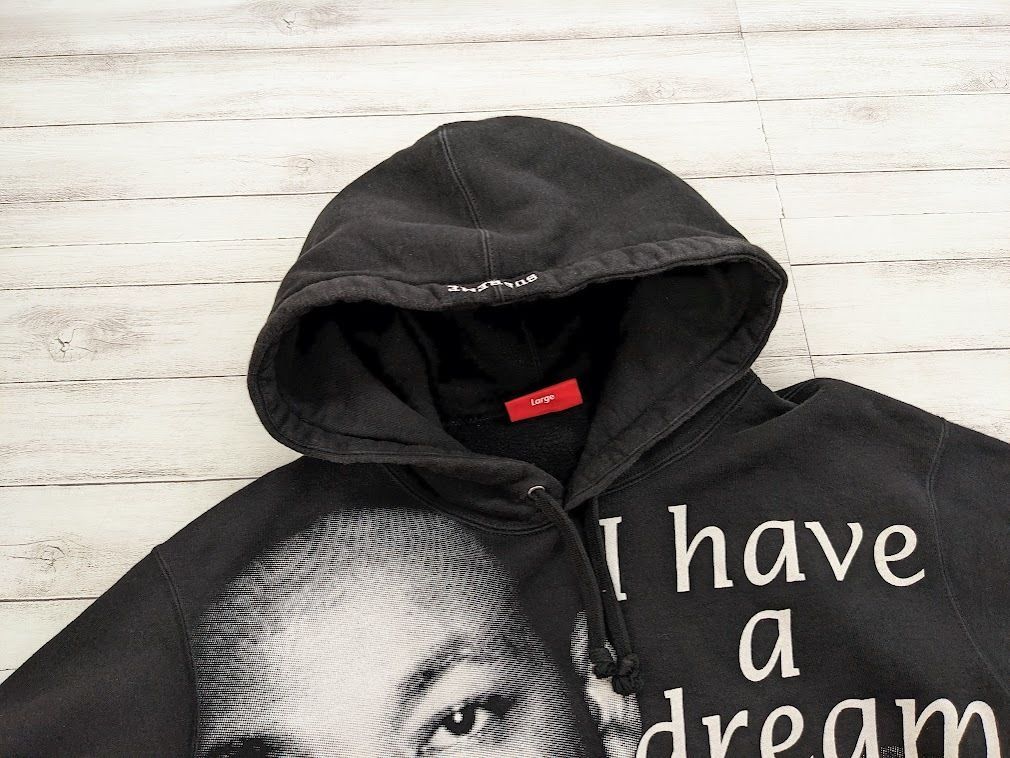 ブラック Supreme - Supreme MLK hooded フーディー Lの通販 by yohj