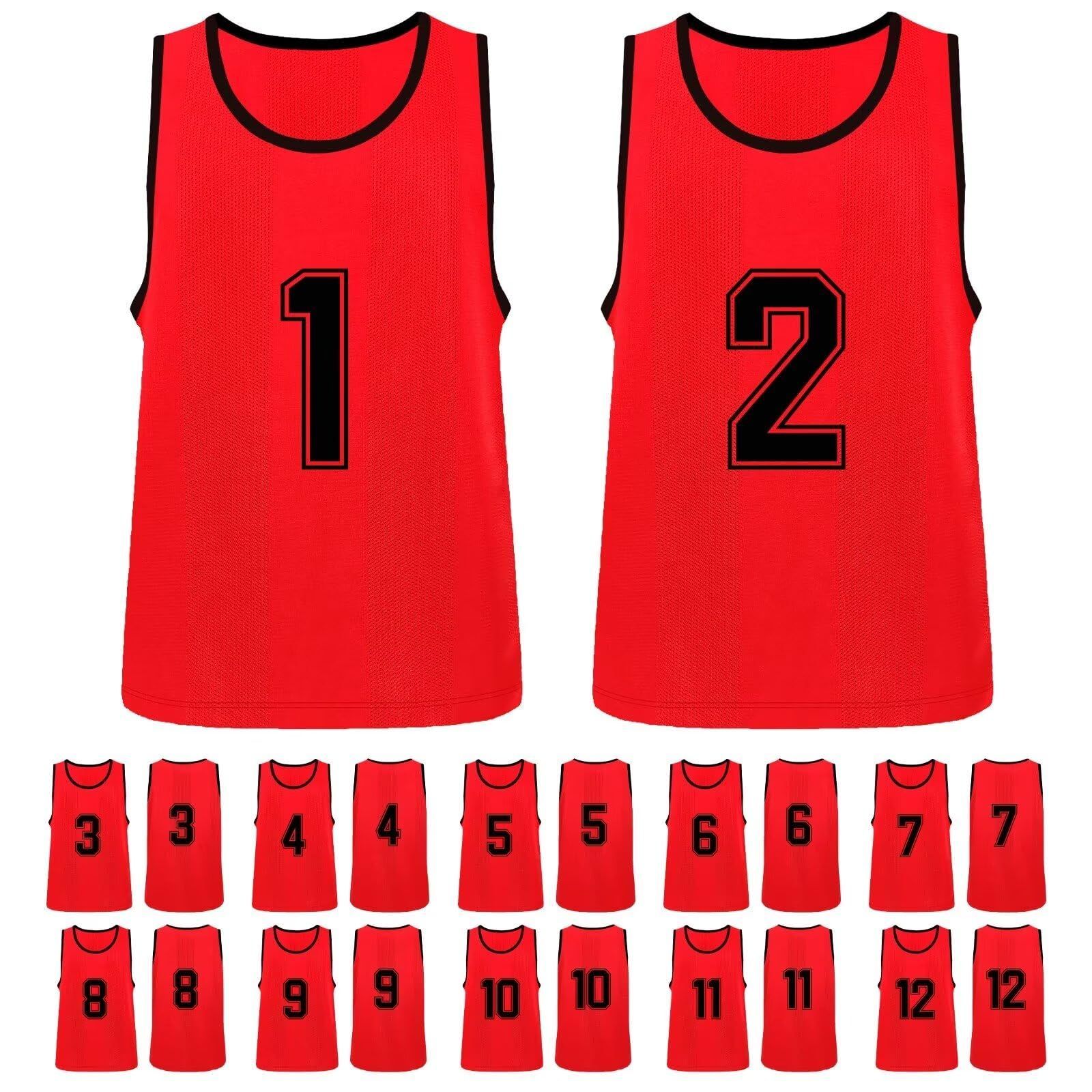 ゼッケン・ゲームベスト 赤 メッシュベスト11~20 TOEI LIGHT(トーエイ