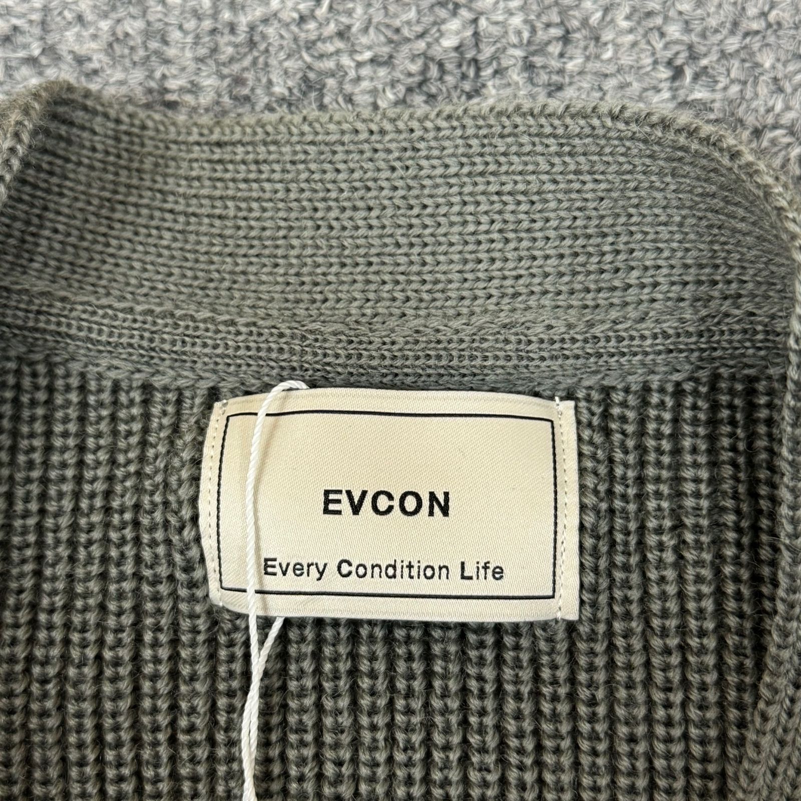 新品 定価30800円 EVCON (エビコン) / WOOL LOW GAUGE CARDIGAN 233
