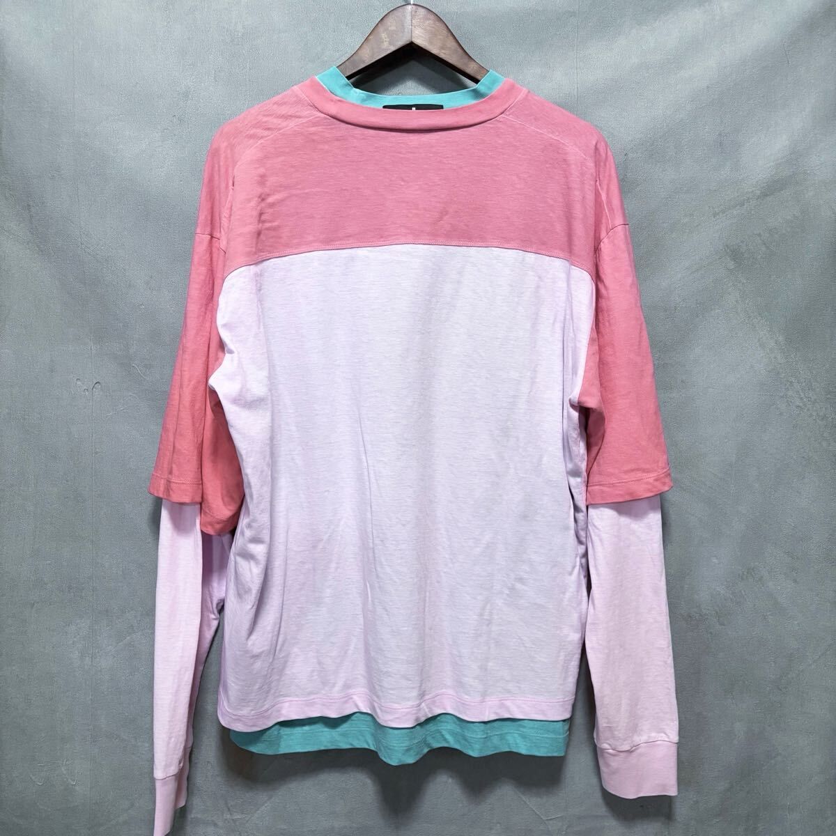 【DSQUARED2】Ｔシャツ☆ピンク☆長袖☆レーヨン☆最後の一点 DSQUARED2 ディースクエアード LONG SLEEVED DOUBLE LAYER T