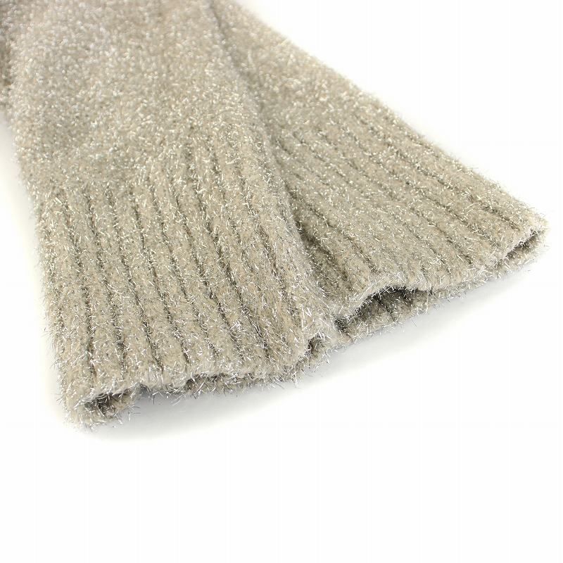FURFUR ファーファーシャイニーメタリックカーディガンシルバー上着