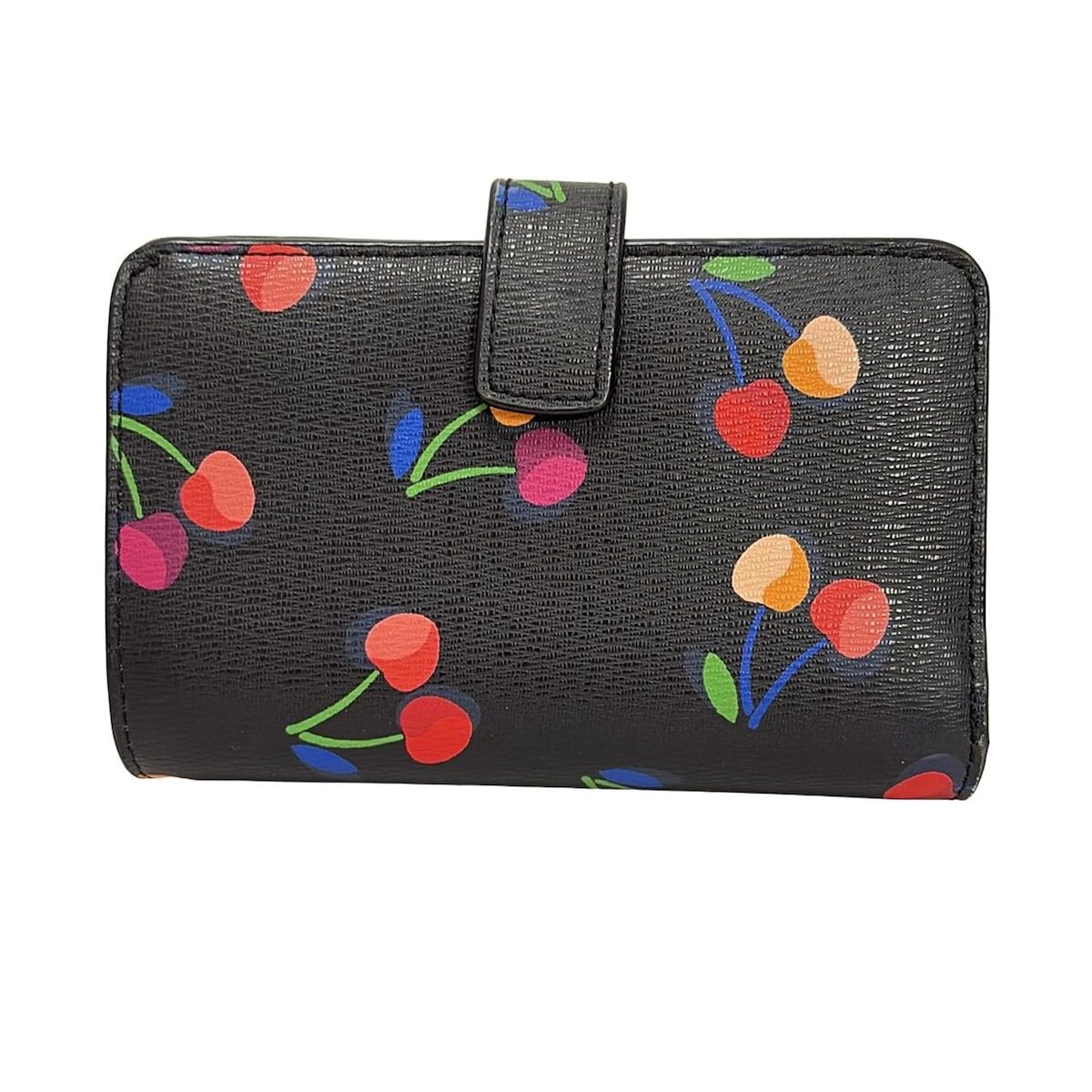 Kate spade(ケイトスペード) 2つ折り財布 - PWRU8052 黒×レッド