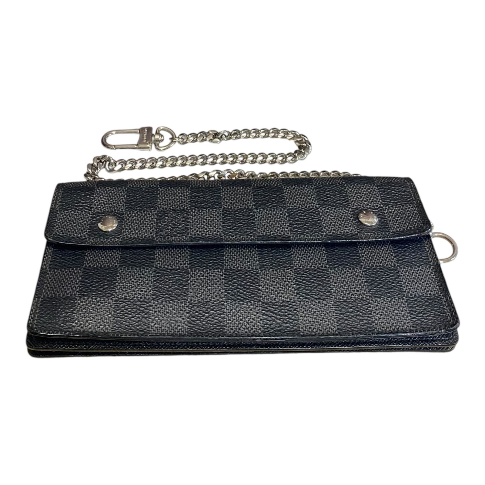 ルイヴィトン ダミエグラフィット アコルディオン 長財布 チェーン