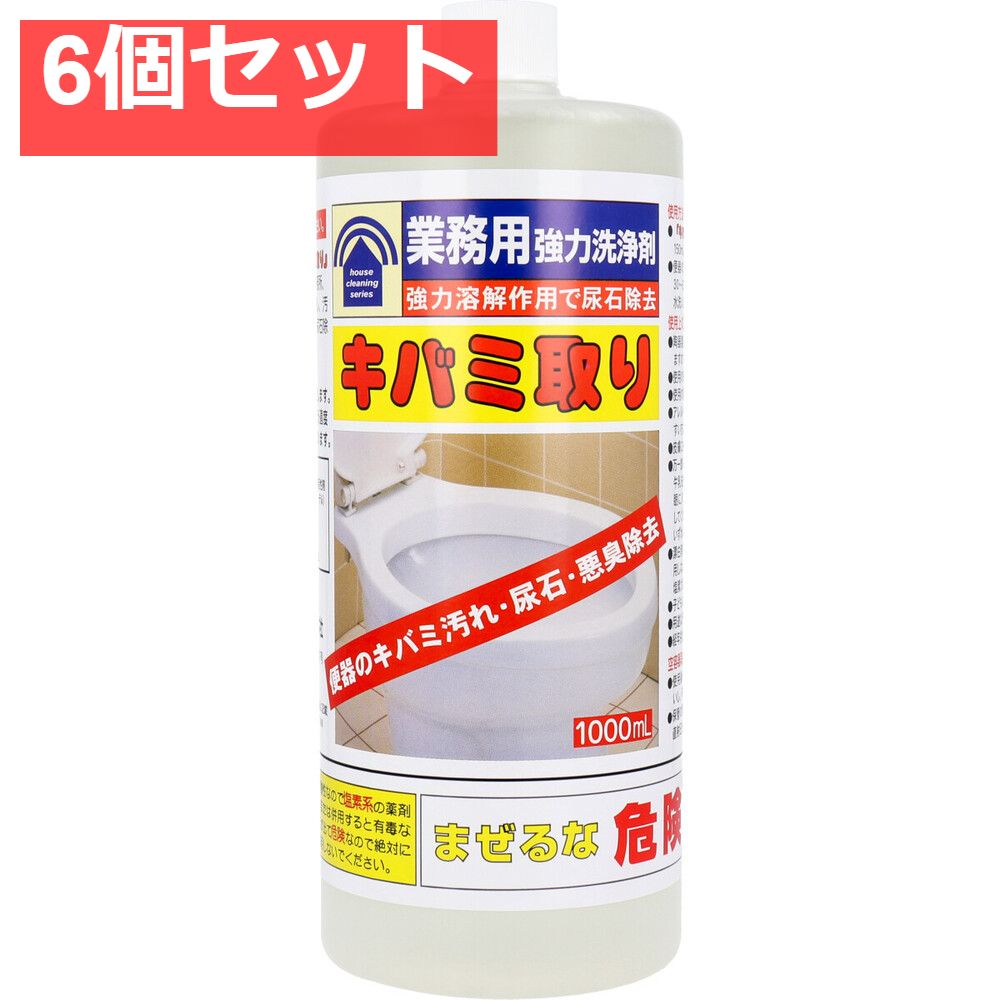 業務用強力洗浄剤 キバミ取り 1000mL 6個セット