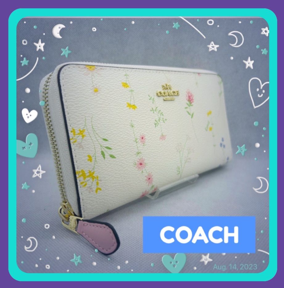 COACH コーチ ワイルド フラワー プリント アコーディオン　C0033