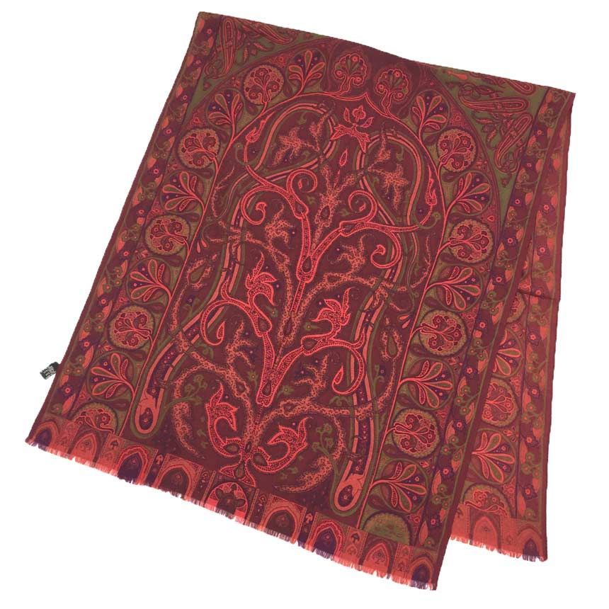 美品　エトロ　ETRO ペイズリー　ストール ETRO エトロ 美品 ストール カシミヤ シルク カシシル