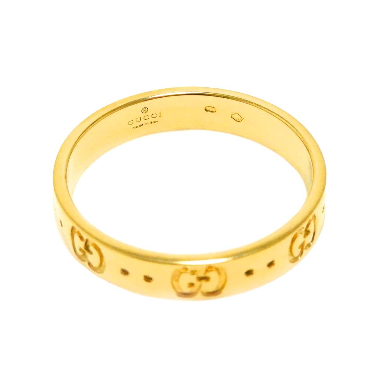 GUCCI グッチ ICON アイコン リング 18K 750 ゴールド 9号 グッチ GUCCI アイコン #21 リング K18 YG イエローゴールド 750 指輪