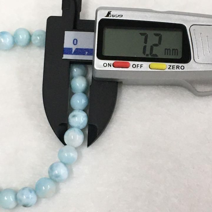 ラリマー 7mm玉 内周約16㌢ パワーストーンブレスレット 天然石 - メルカリ