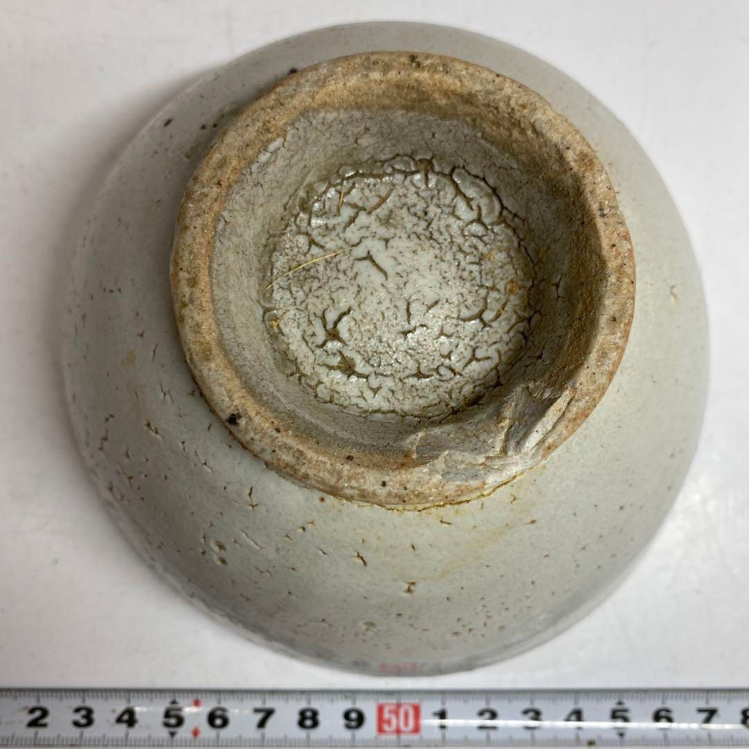 朝鮮古美術　李朝白磁茶碗　P 直径14.5cm 東H5-0903③タサチ 朝鮮古美術 李朝白磁茶碗 P 直径14.5cm 東H5-0903③タサチ
