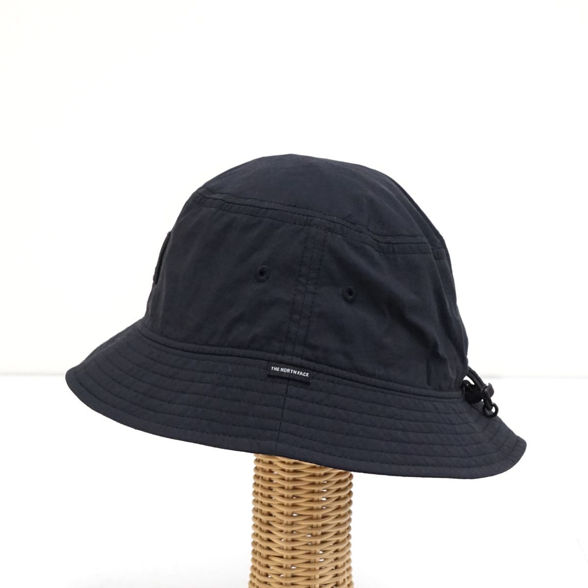 THE NORTH FACE キャンプサイドハット Mサイズ USED美品 NN41906 ザノースフェイス CampSideHat ブラック ナイロン 軽量 ロゴ バケハ 帽子 X5825