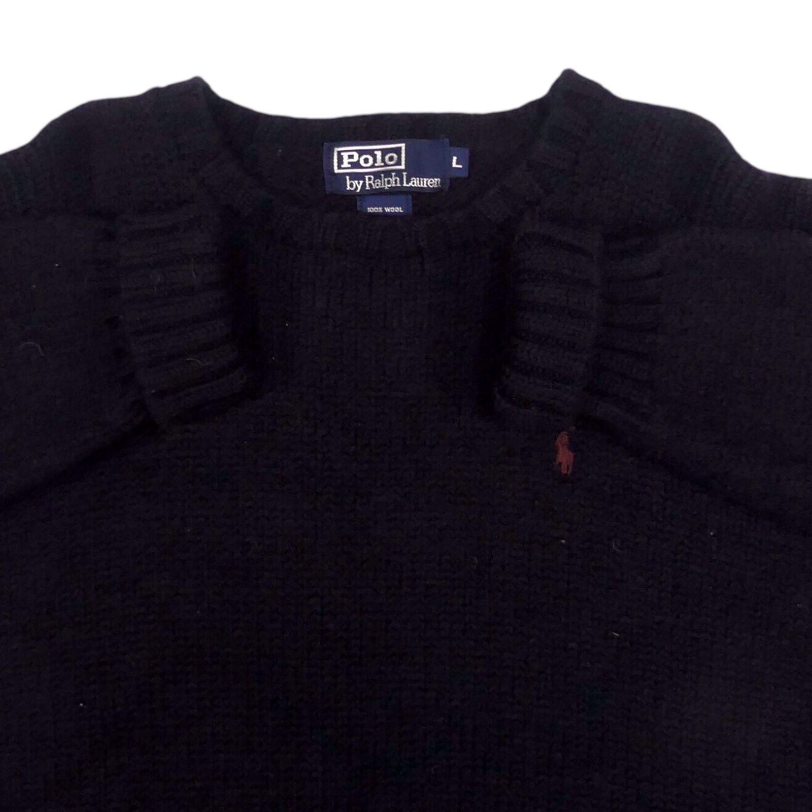 POLO RALPH LAUREN ラルフローレン セーター ニット L 古着 メンズ 黒 
