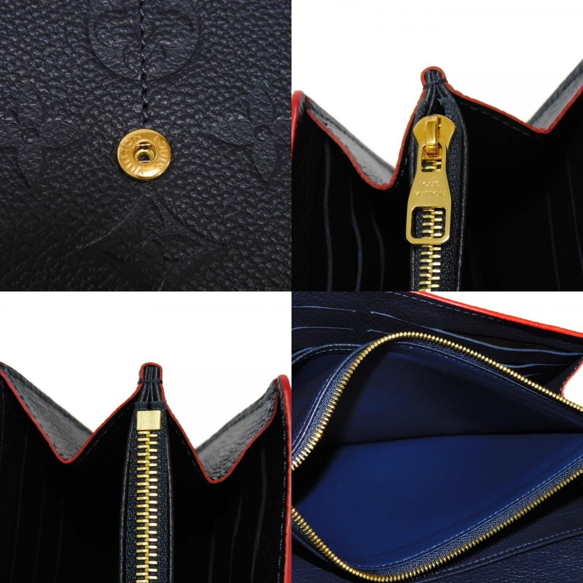 ✨ ルイヴィトン ✨ アンプラント ポルトフォイユ サラ 新型 濃紺×赤 30 LOUIS VUITTON - ✨ ルイヴィトン ✨ アンプラント