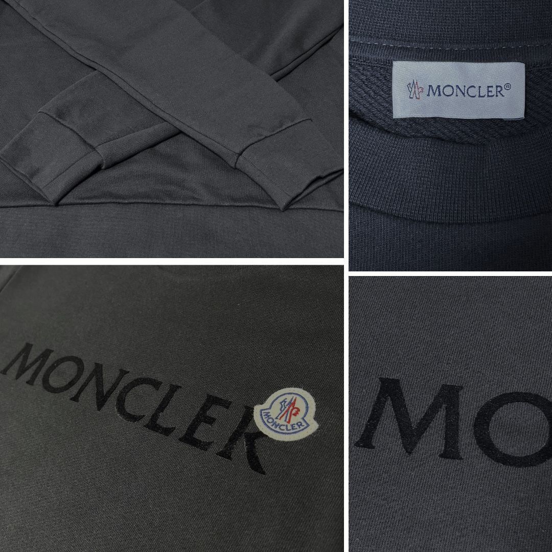 新品未使用タグ付き☆MONCLER レタリングロゴ スウェット S ブラック ☆未使用タグ付き・本物保証☆MONCLER レタリングロゴ