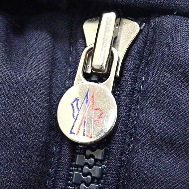 モンクレール MONCLER MONTGENEVRE ショートダウンジャケット サイズ1 H20911A53700 54272 ダウン フェザー ウール ネイビー 紺 メンズ Aランク KANDAIZUMI_COM
