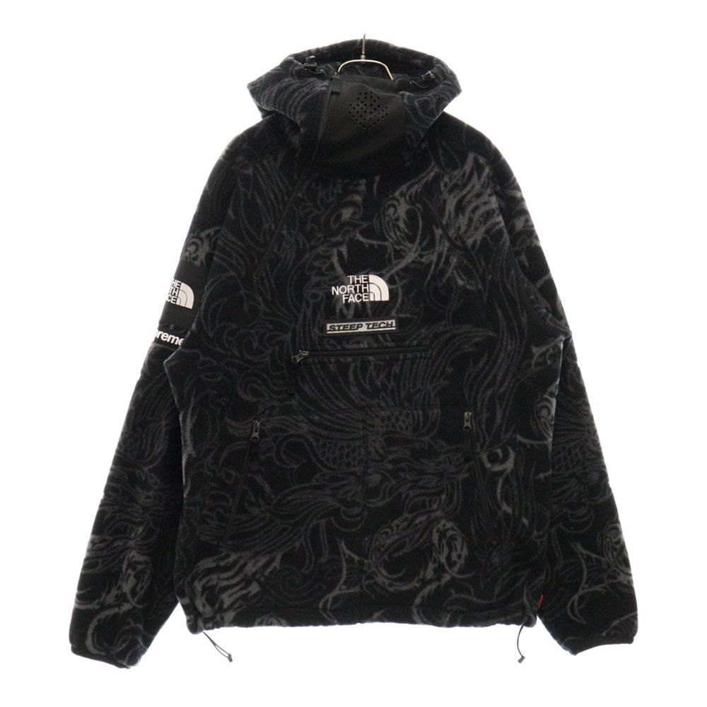 SUPREME (シュプリーム) 22AW ×THE NORTH FACE Steep Tech Fleece Pullover NA52208I ノースフェイス スティープテック フリースプルオーバー フーディー ブラック