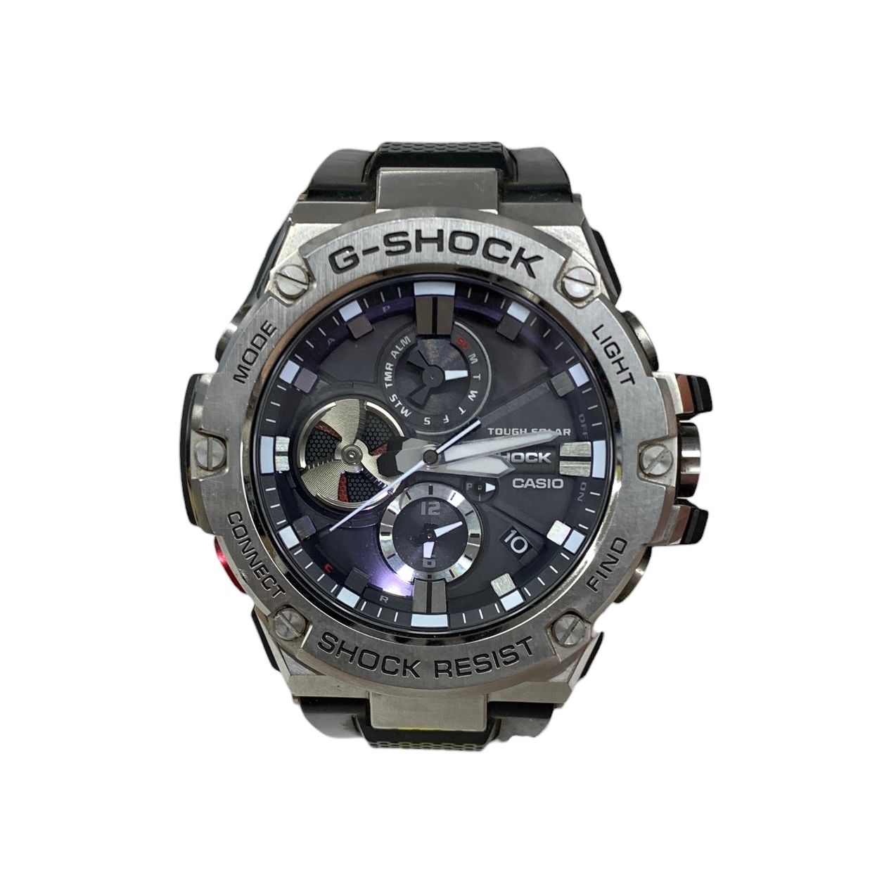 CASIO G-SHOCK GST-B100 Solar ブラック/シルバー時計 G-STEEL gショック ジーショック G-SHOCK Gスチール クロノ