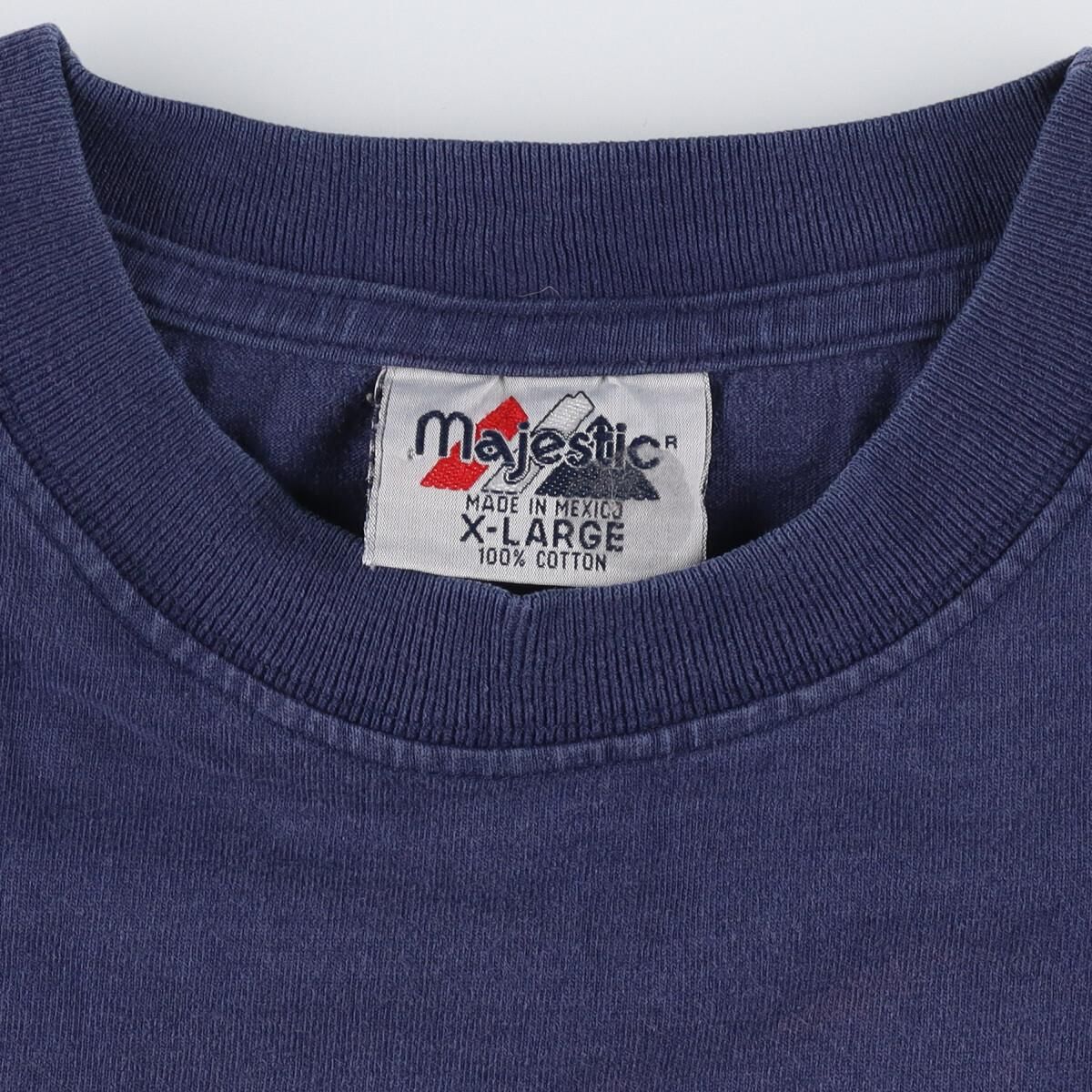 古着 90年代 majestic American League スポーツプリントTシャツ 