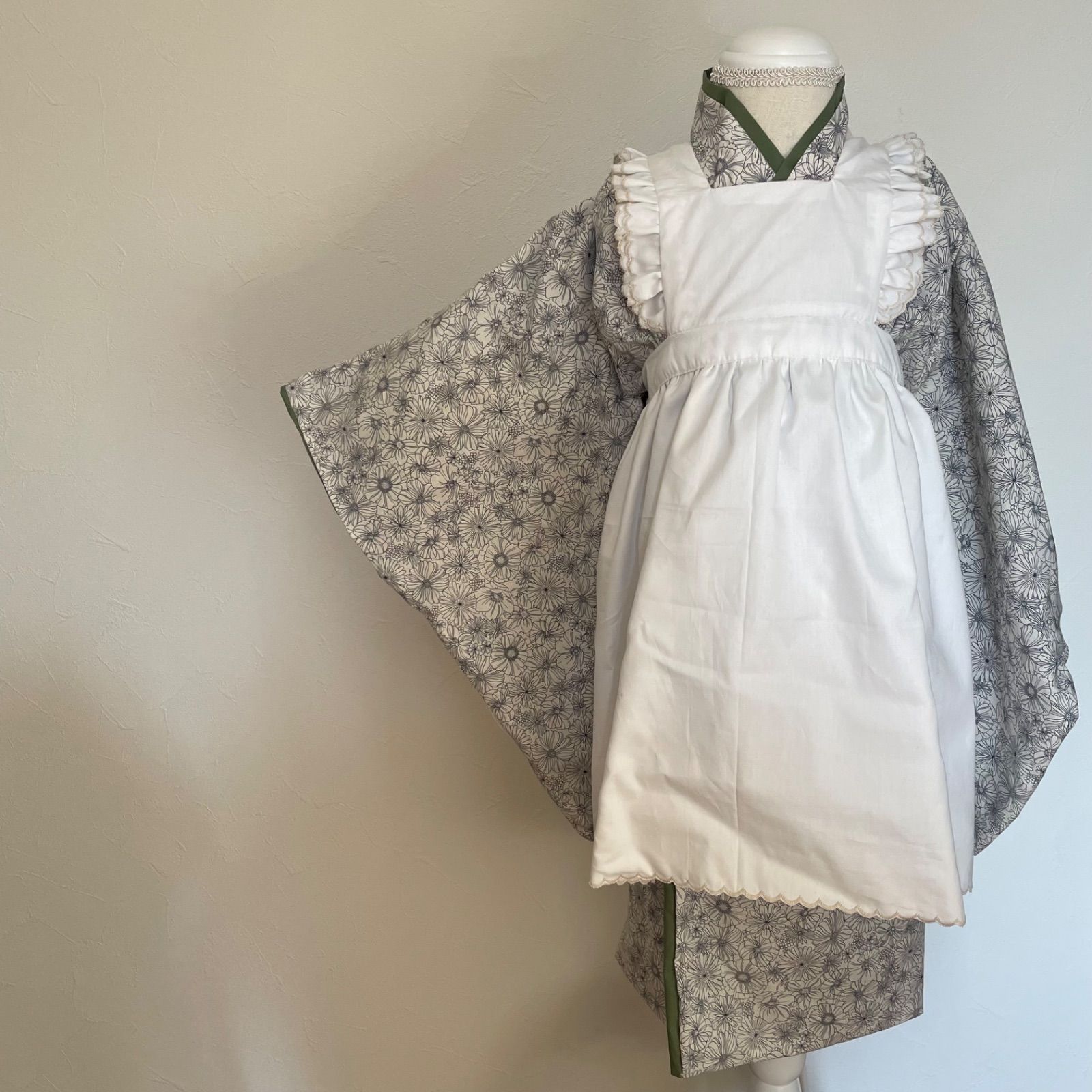 新作】七五三 着物 ハンドメイド 女の子 被布 レース被布 ピンパネル