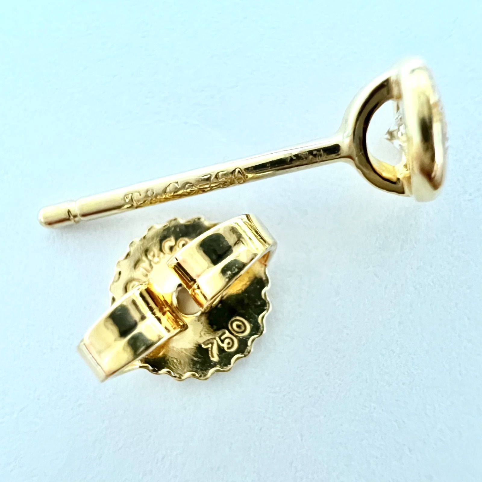 Tiffany ティファニー ダイヤモンド バイザヤード ピアス 750 YG