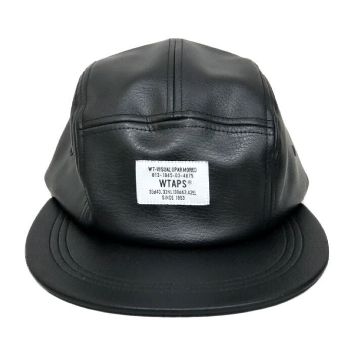 WTAPS ダブルタップス 国内正規 24AW T-5 04 CAP SYNTHETIC シンセティックレザー 5パネル キャンプキャップ 242HCDT-HT15 BLACK ブラック 黒 00 FREE