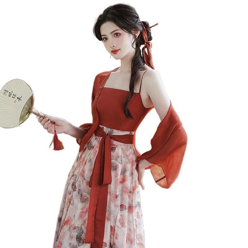 HF-308新品 漢服 唐装 仙女服 刺繍 可愛 コスプレ ワンピース