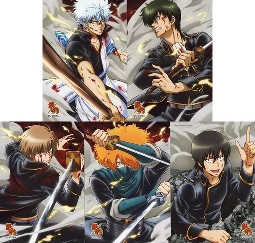 中古】キャラカード 集合 生ブロマイド(5枚組) 「銀魂」 ジャンプ