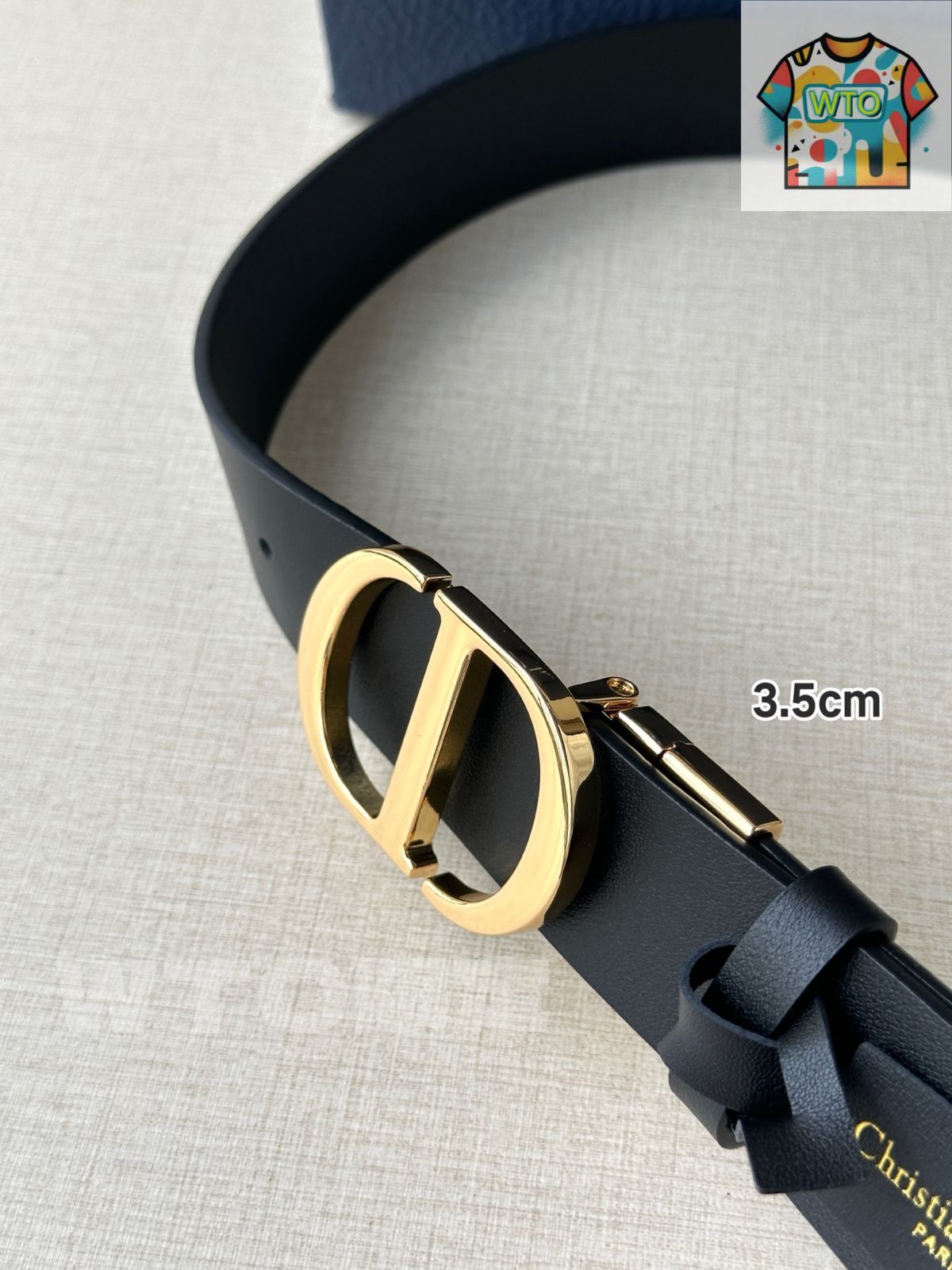 Dior Montaigne リバーシブルベルト DIOR | 30 Montaigne リバーシブルベルト 35mm スムースカーフスキン