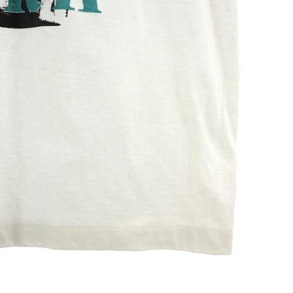 SHORT HILLS TEE 90s オールド プリント 半袖 Tシャツ L ホワイト系 ニューヨーク メンズ 中古 230709 メール便可