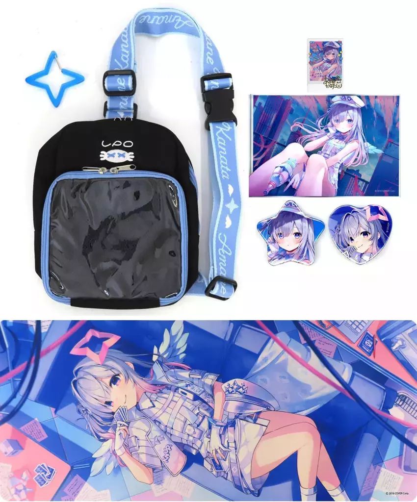 天音かなた 天界警備任務衣装記念 缶バッジ　 ホロライブ　100個　① 公式 未開封 天音かなた 天界警備任務衣装記念 星とハートの缶バッジ