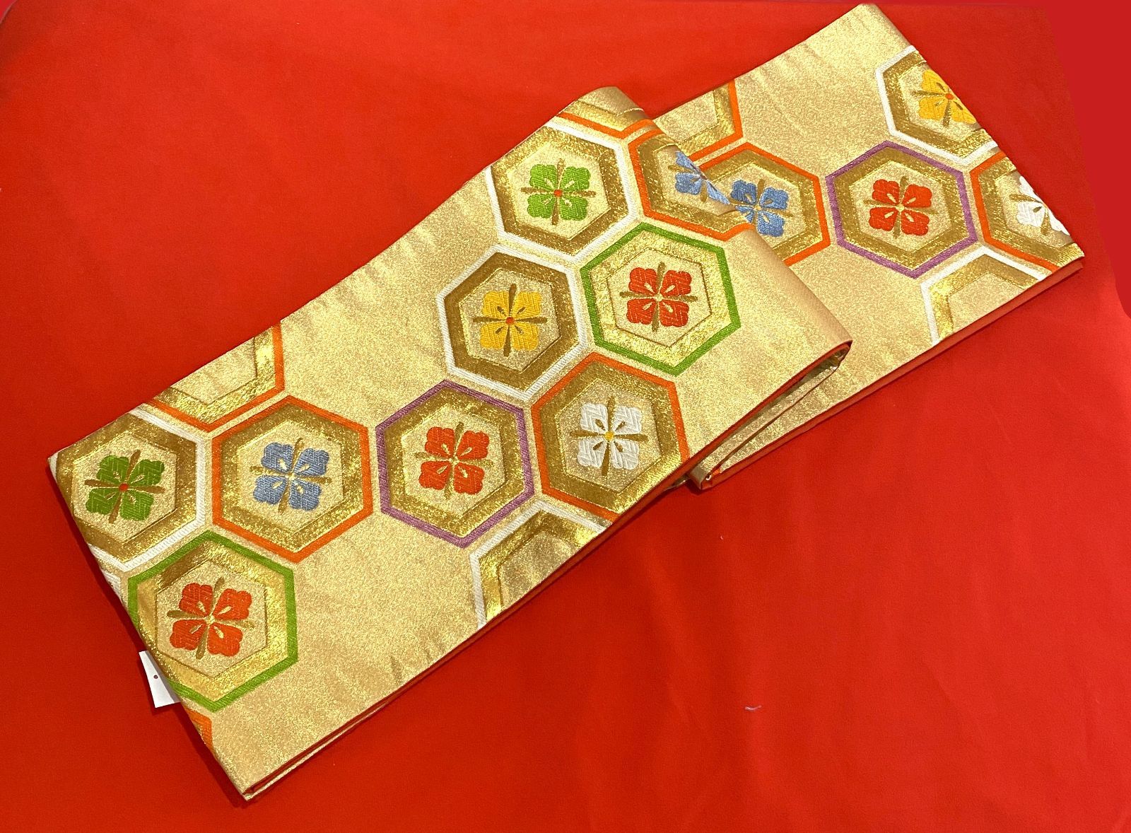 753 七五三 子供 袋帯 全通柄 七歳 正絹