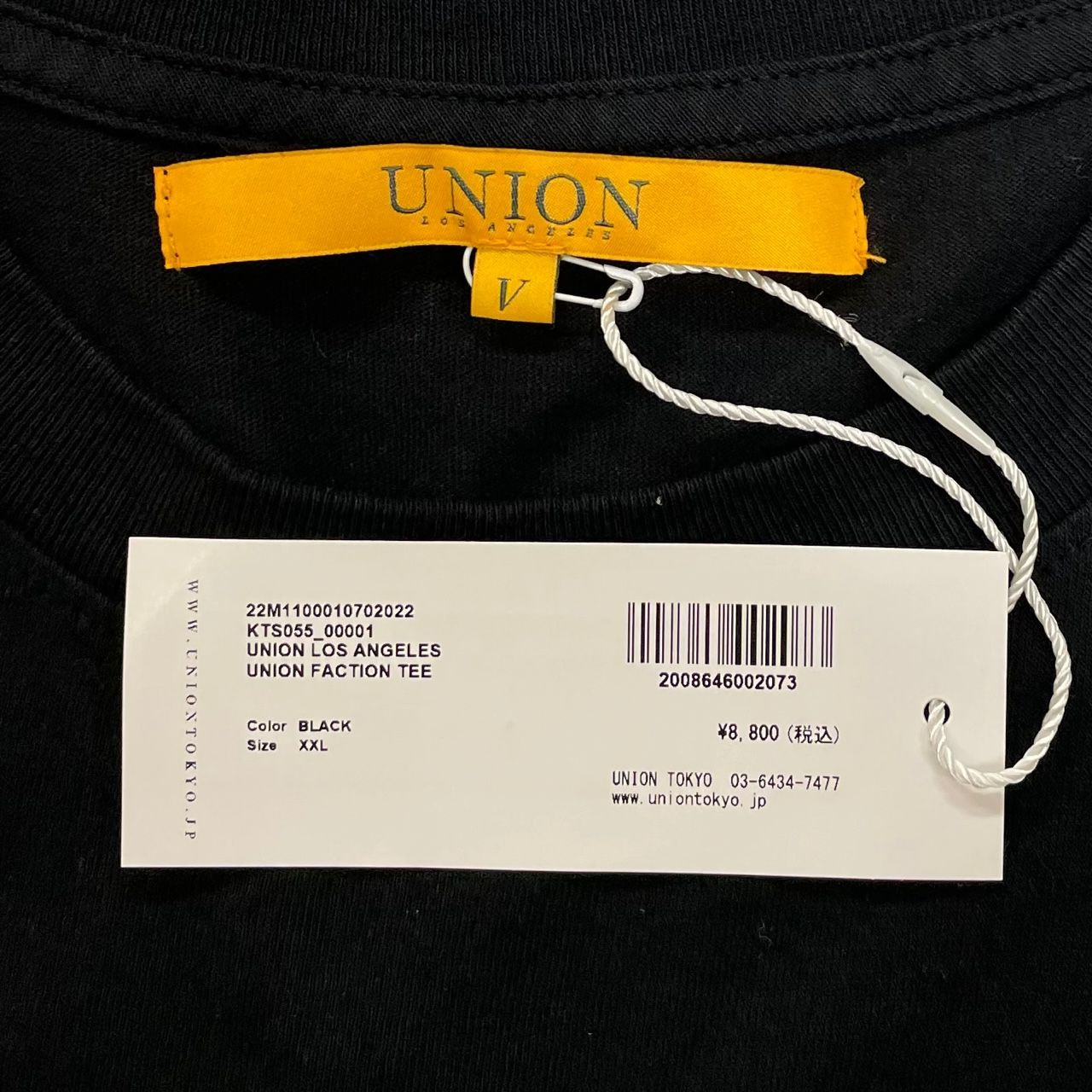 定価8800円 未使用 UNION ORIGINAL UNION FACTION TEE プリント ロゴ T