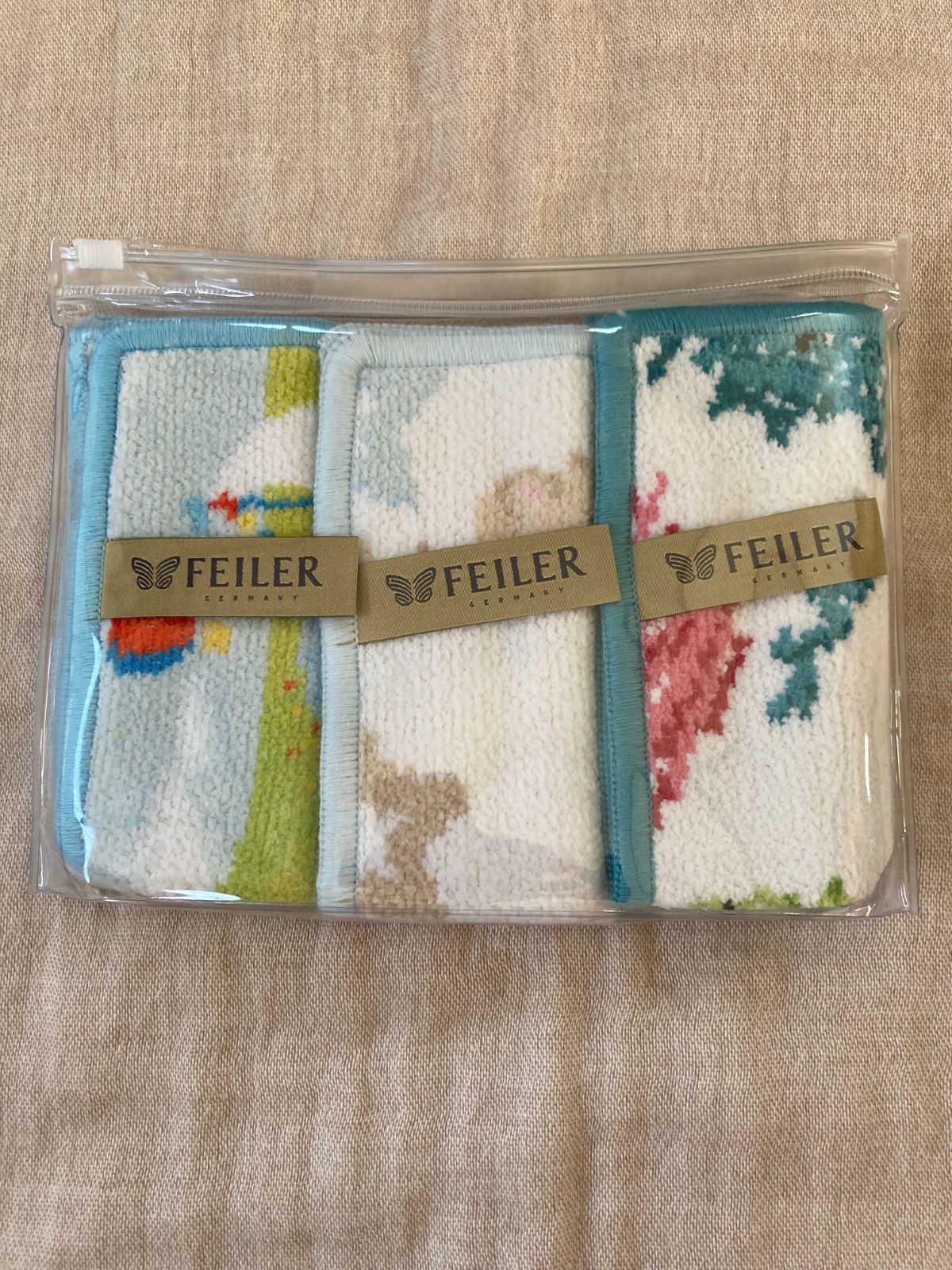 ☆【新品・未使用】FEILER・フェイラー‪ ハンカチタオル‪ 3枚‬‬