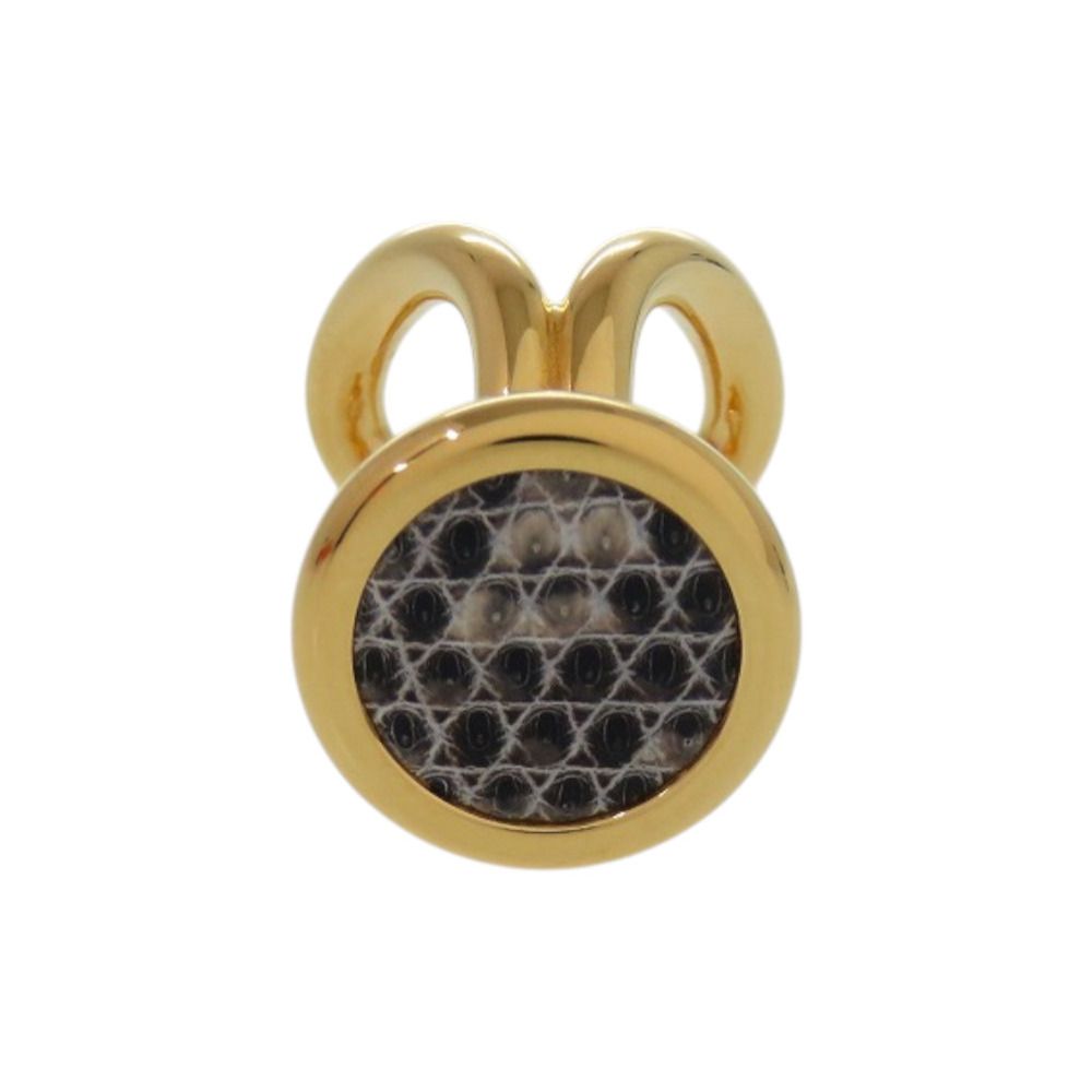 エルメス イヤーカフ エリタージュエケストル メタル リザード オンブル 耳飾り アクセサリー 0573 HERMES