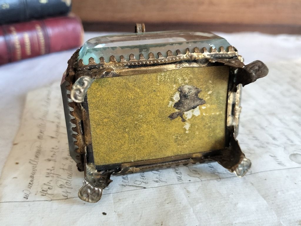 フランス アンティーク クリスタル 5面 ジュエリーケース 1900年 美品