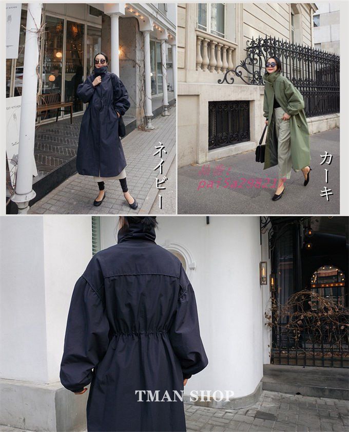 トレンチコート レディース 春 秋 ロングコート トレンチ カジュアル アウター 大きいサイズ コート ライトアウター 長袖 春秋 無地 pai5a298217