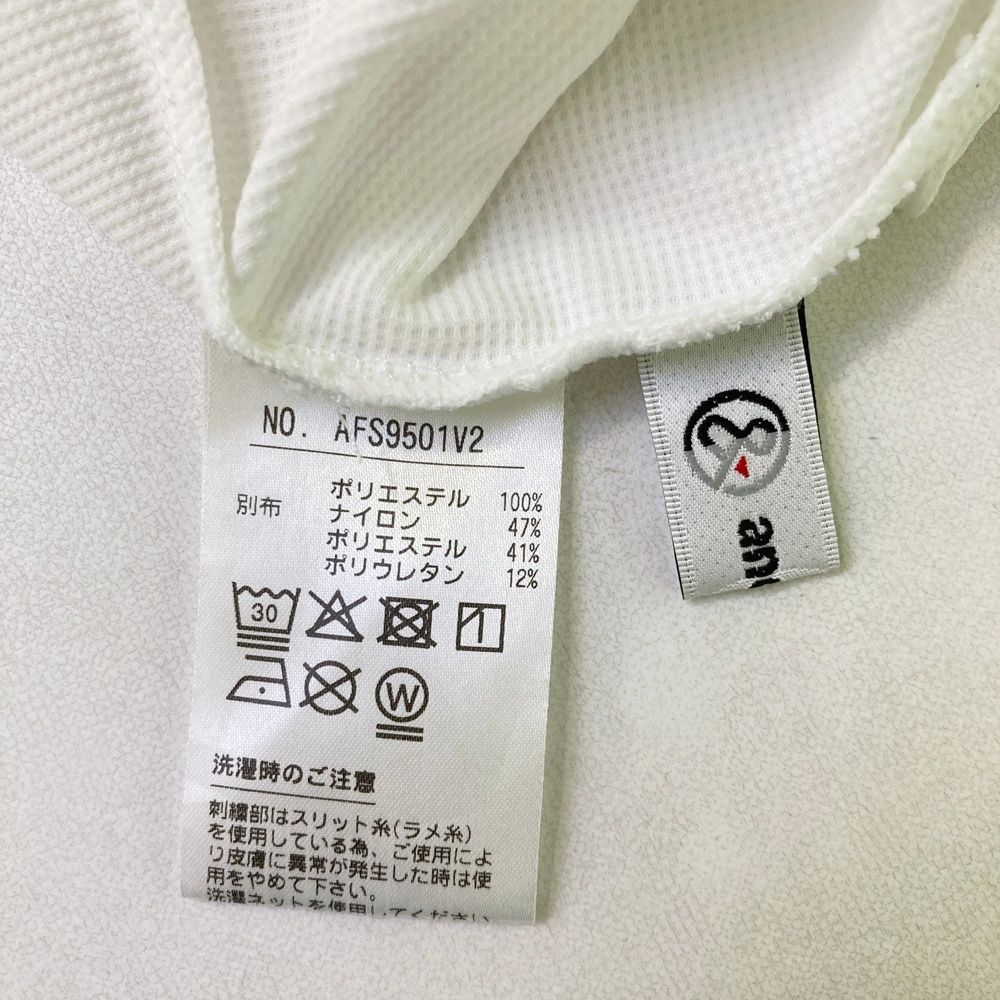 サイズ：M AND PER SE アンパスィ ハイネック 半袖Tシャツ ロゴ