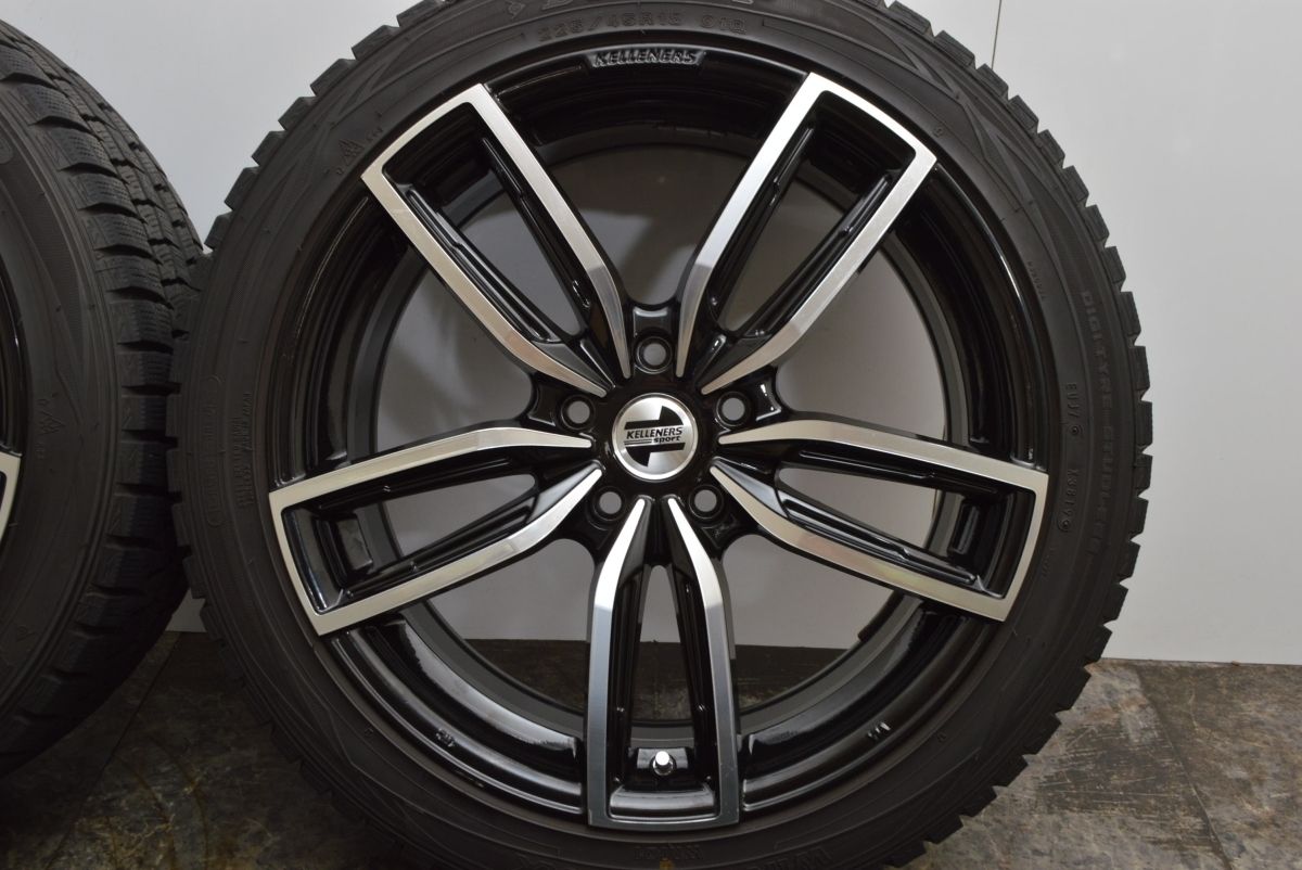 程度良好品】ケレナーズ 18in 8J +30 PCD112 ダンロップ ウィンター