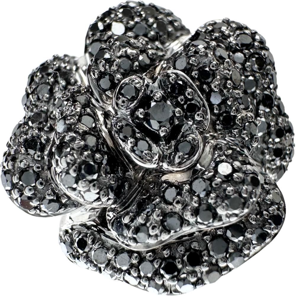 ブラック ダイヤモンド K18WG 0.60ct 花 フラワー ダイヤ リング 楽天市場】Ponte Vecchio / ポンテヴェキオ ブラックダイヤ リング