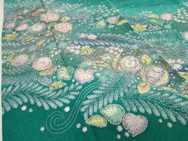 平和屋着物○訪問着 辻が花 絞り 暈し染め 金彩 正絹 逸品 CAAX5744gh