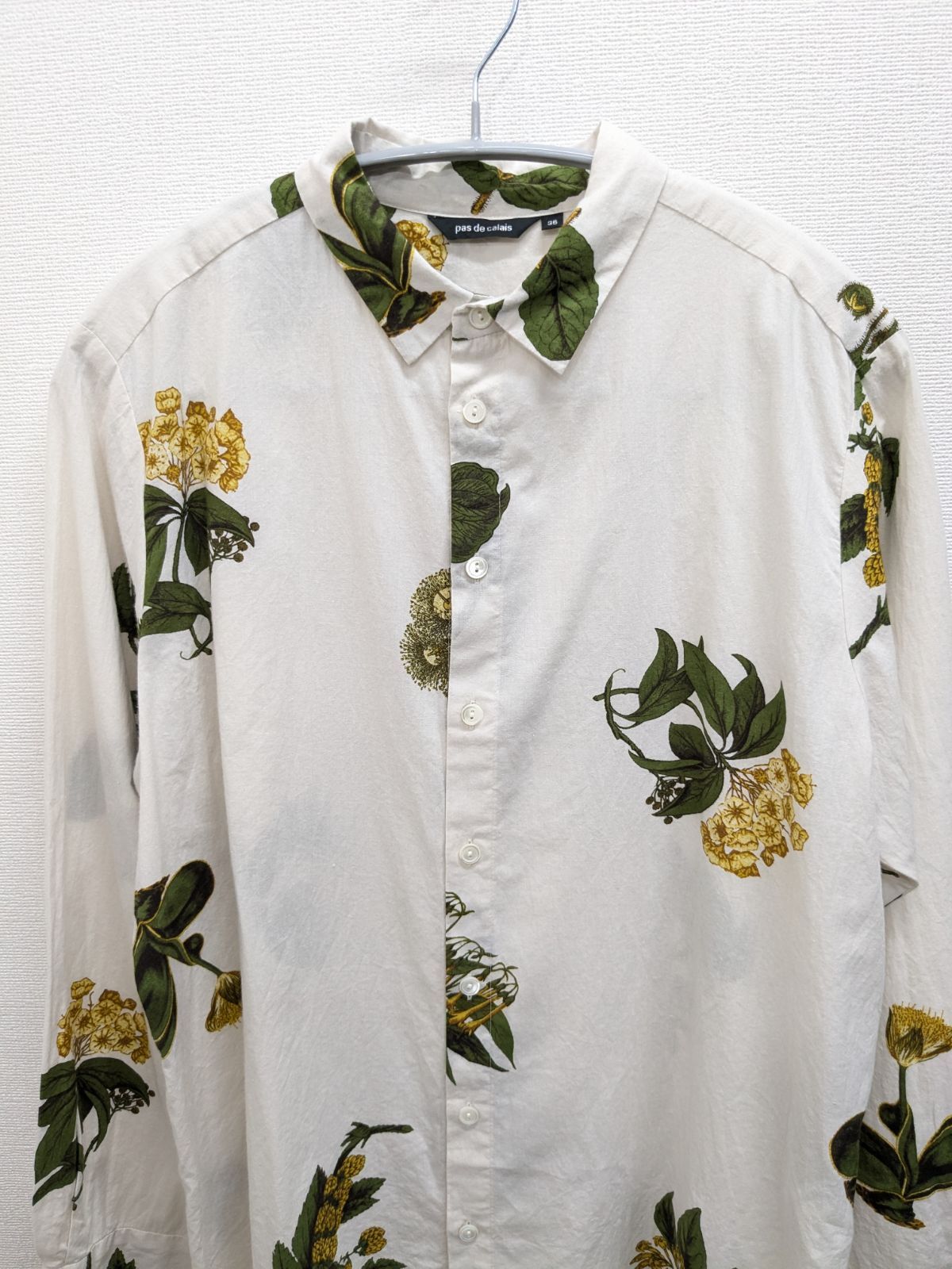 ✨️美品✨️パドカレ 植物柄ブラウス パドカレ pas de calais 夏の植物 プリント 長袖 ブラウス - メルカリ