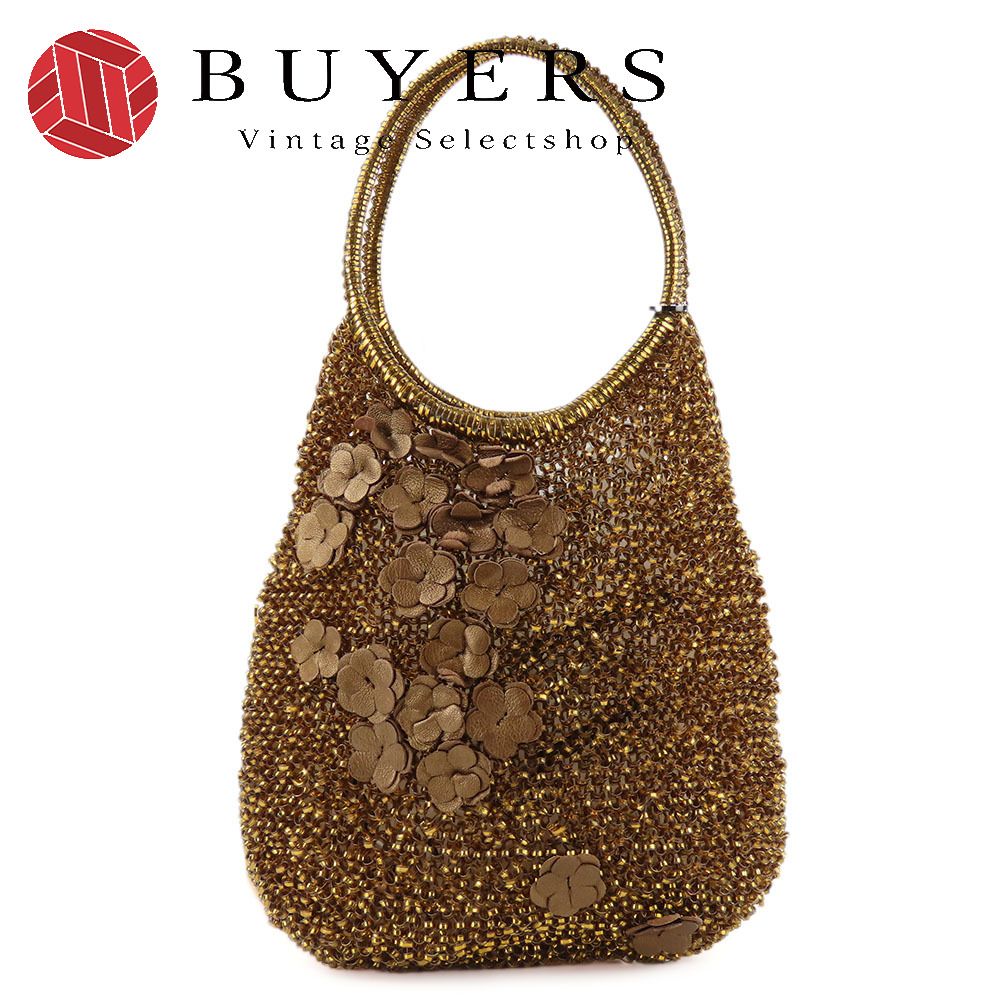 中古】 アンテプリマ ハンドバッグ ワイヤーバッグ PVC ブロンズ系  