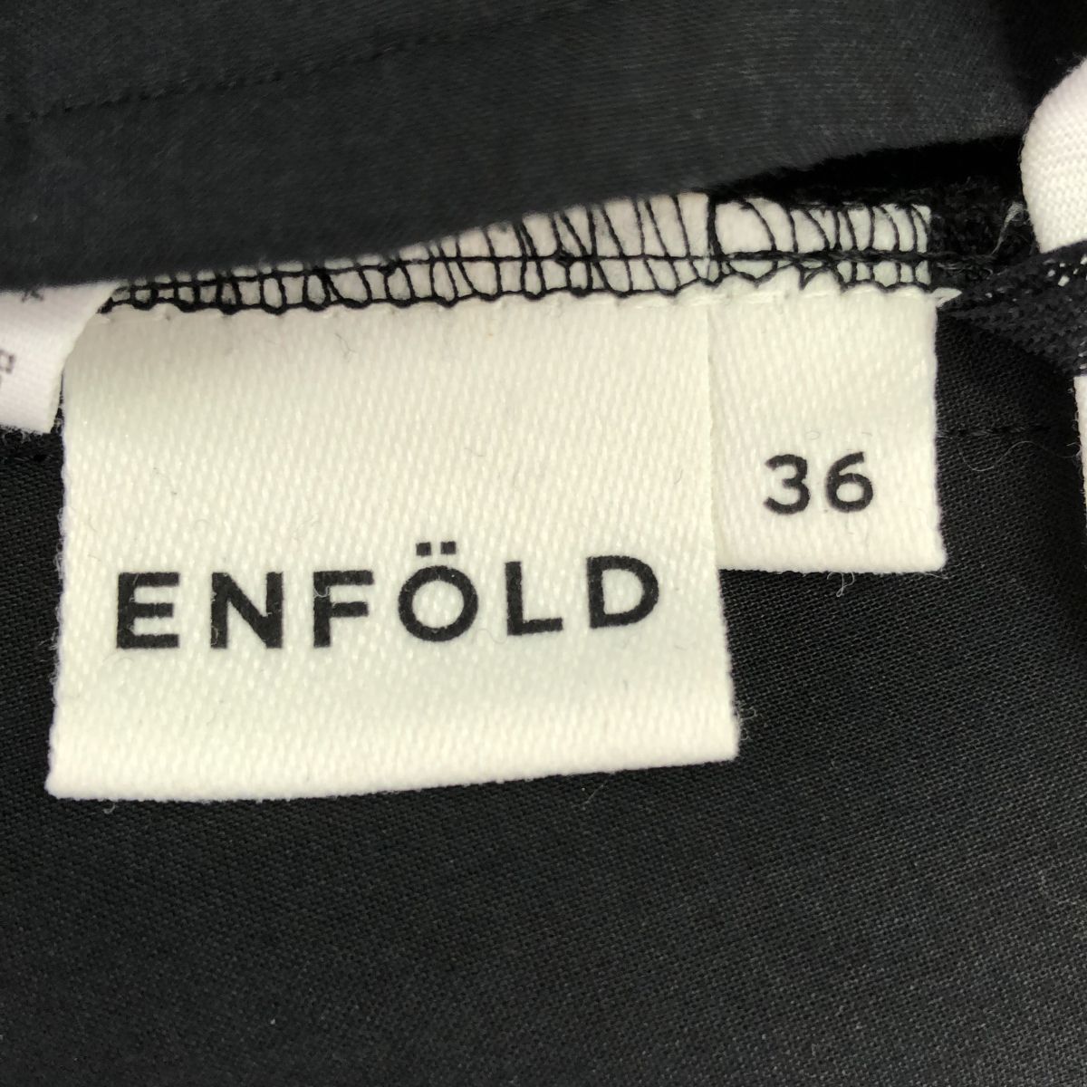 ENFOLD　エンフォルド　3009A331-1730　センタープレス　ウールイージーパンツ　ワイドテーパードパンツ　サイズ36　ブラック